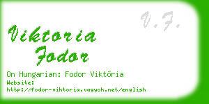viktoria fodor business card